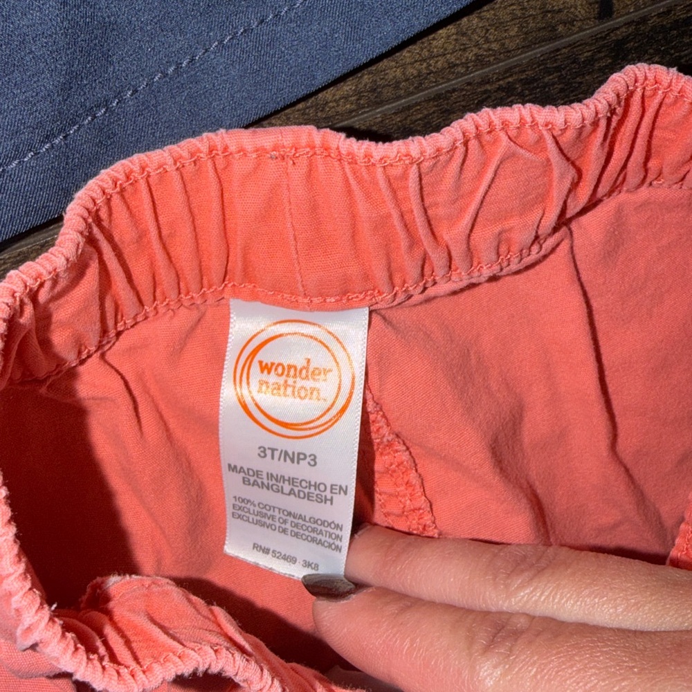 Blue Dino Button Down, Construction Tee, Chino & Coral Casual Shorts - Picture 9 of 10